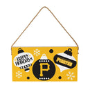 Pittsburgh Pirates Holiday Wood Wall Sign, 6x11