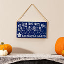 Toronto Maple Leafs Halloween Wood Wall Sign, 6x11