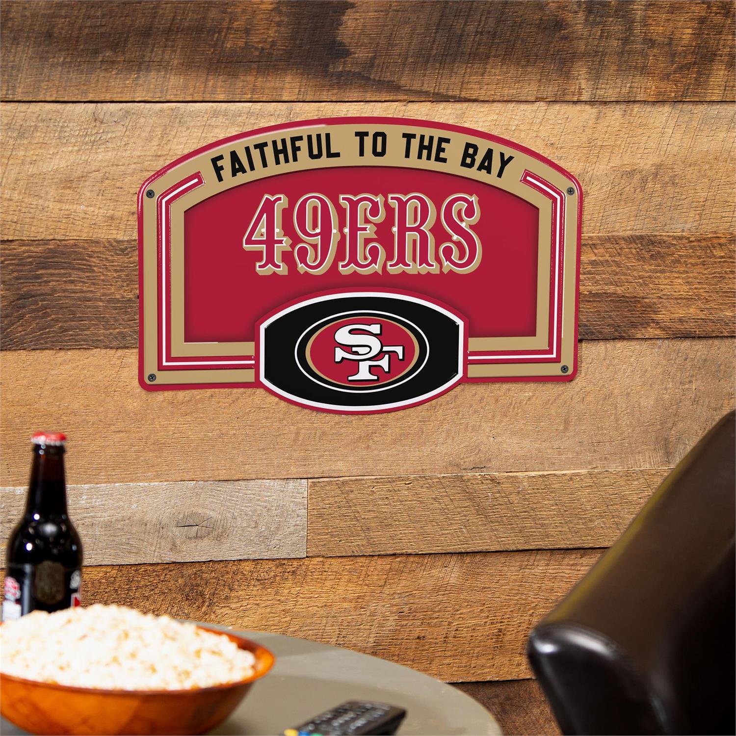 San Francisco 49ers USA Embossed Steel Wall Sign, 11