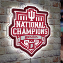 Indiana University, Div 1 Champs, LED Wall Decor, Glazelite, Shaped Logo