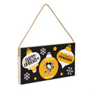 Pittsburgh Penguins Holiday Wood Wall Sign, 6x11
