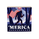 Red White & Bloom Sign Wood Block, Bigfoot, 6"x6"