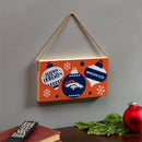Denver Broncos Holiday Wood Wall Sign, 6x11