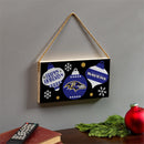 Baltimore Ravens Holiday Wood Wall Sign, 6x11