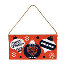 Chicago Bears Holiday Wood Wall Sign, 6x11