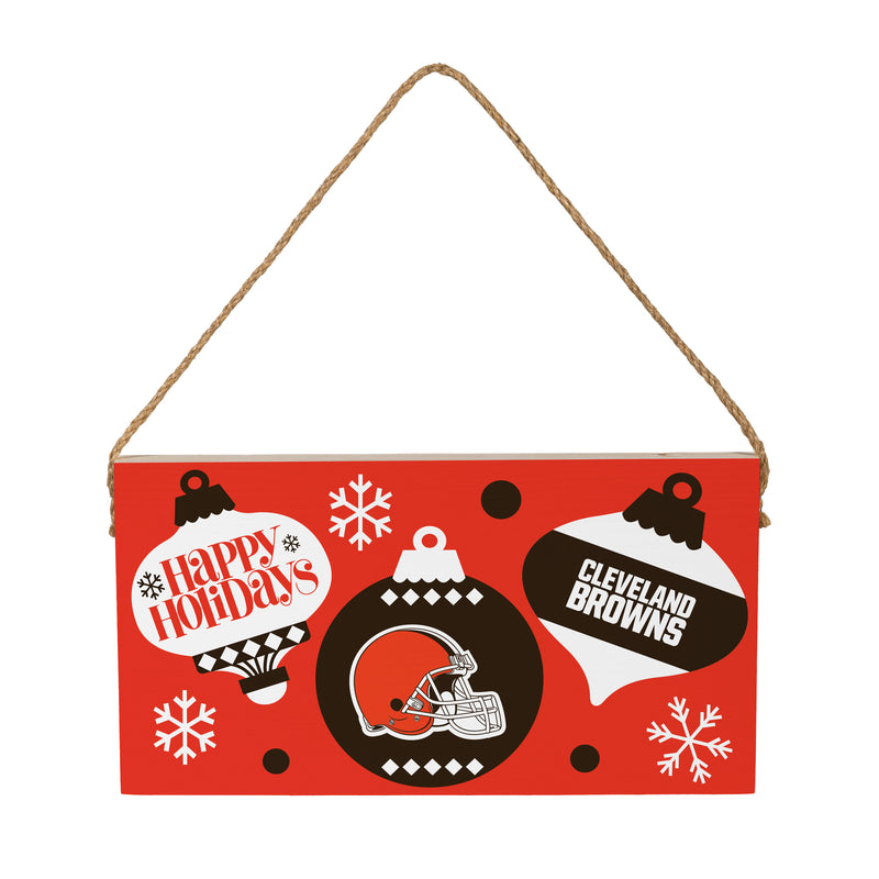 Cleveland Browns Holiday Wood Wall Sign, 6x11