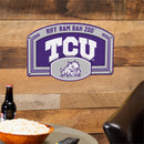 Texas Christian University USA Embossed Steel Wall Sign, 11" x 17"