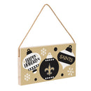 New Orleans Saints Holiday Wood Wall Sign, 6x11