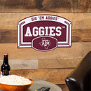 Texas A&M USA Embossed Steel Wall Sign, 11" x 17"