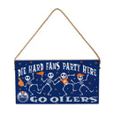 Edmonton Oilers Halloween Wood Wall Sign, 6x11