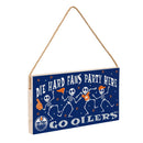 Edmonton Oilers Halloween Wood Wall Sign, 6x11