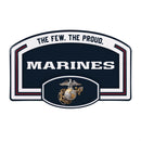 US Marine Corps USA Stamped Steel Wall Sign, 11" x 17"