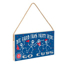 Chicago Cubs Halloween Wood Wall Sign, 6x11