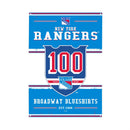 New York Rangers, 100 Anniversary Metal Wall Sign, 11.5" x 15.5"