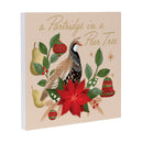 Twas The Night A Partridge in a Pear Tree Indoor Wall Decor, 12"x12"