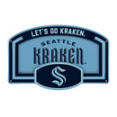 Seattle Kraken USA Embossed Steel Wall Sign, 11" x 17"