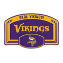 Minnesota Vikings USA Embossed Steel Wall Sign, 11" x 17"