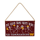Washington Commanders Halloween Wood Wall Sign, 6x11