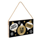 Vegas Golden Knights Holiday Wood Wall Sign, 6x11