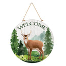 High Country Wilderness Wood Door Decor, Deer, 18"