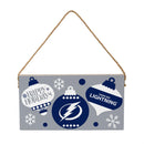 Tampa Bay Lightning Holiday Wood Wall Sign, 6x11
