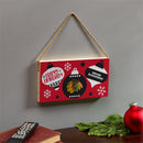 Chicago Blackhawks Holiday Wood Wall Sign, 6x11
