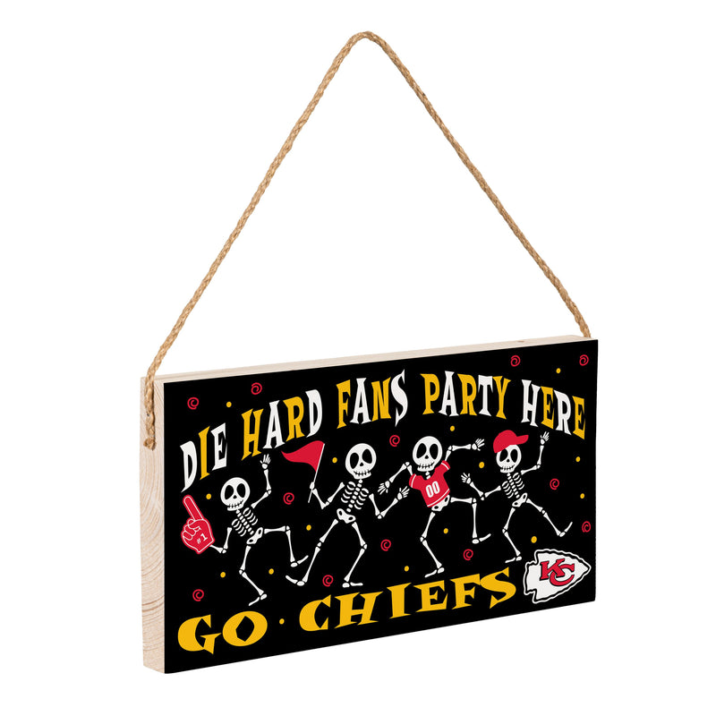 Kansas City Chiefs Halloween Wood Wall Sign, 6x11