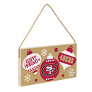 San Francisco 49ers Holiday Wood Wall Sign, 6x11