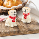 Heartfelt Cheer Salt and Pepper Shaker Set Ceramic Dog Golden Retriever