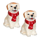 Heartfelt Cheer Salt and Pepper Shaker Set Ceramic Dog Golden Retriever