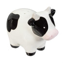 Hillside Pasture Salt and Pepper Shaker Set, Ceramic Cow and Pig on Grass, 5.2"W x 2.9"H