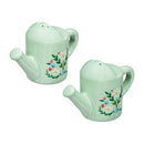 Cottage Garden Salt & Pepper Shaker Set, Ceramic Watering Can, 2.3"H, Set of 2