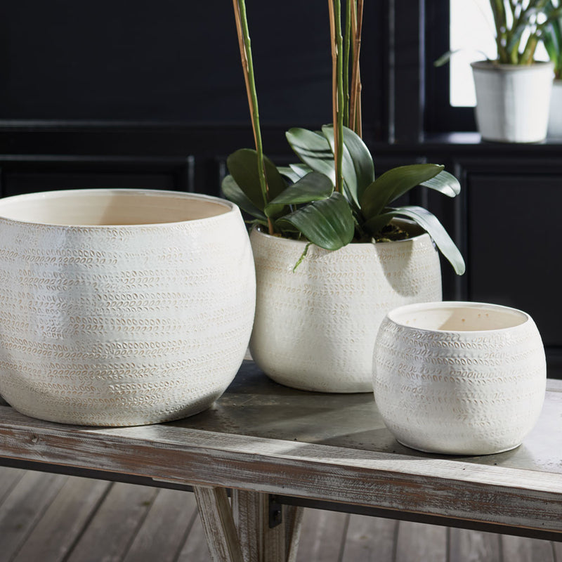 NAPA Home & Garden, KAYLA POTS, SET OF 3,SR243WH