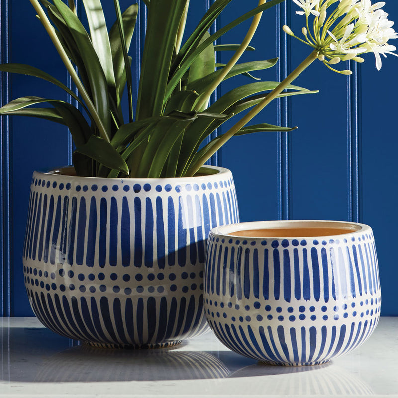 NAPA Home & Garden, CALI HAND-PAINTED POTS, SET OF 2,SR247BL
