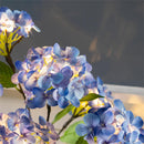 Hydrangea Haven Stem, LED Blue Hydrangea Branch, Set of 2, 32"H