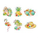 Tropical Oasis Screen Savers, Metal, Beach Icon Screen Savers, 4", Asst of 6, CDU