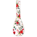 VivaStyle Poinsettia Bliss Spoon Rest, Wood Spoon Rest, 10.25"L