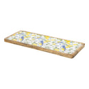 Seaside Retreat Songbird Citrus Rectangular Wood Serving Tray, Set of 2