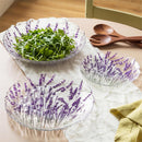 Cottage Garden Serveware Glass Bowl, Lavender, 11.5"