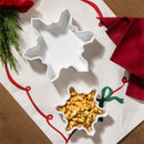 Heartfelt Cheer Bowl Ceramic Snowflake Shaped Dish, Set of 2