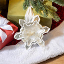 Heartfelt Cheer Bowl Ceramic Snowflake Shaped Dish, Set of 2