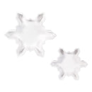 Heartfelt Cheer Bowl Ceramic Snowflake Shaped Dish, Set of 2