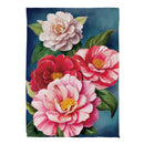 Multicolor Camellias Suede House Flag
