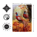Forest Pheasants Suede Flag House