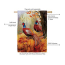 Forest Pheasants Suede Flag House
