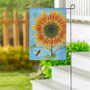 Intricate Sunflower Suede Garden Flag