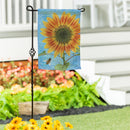 Intricate Sunflower Suede Garden Flag