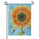 Intricate Sunflower Suede Garden Flag