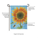 Intricate Sunflower Suede Garden Flag
