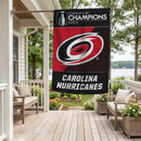 Carolina Hurricanes 2026 Stanley Cup Champions Embossed Suede House Flag